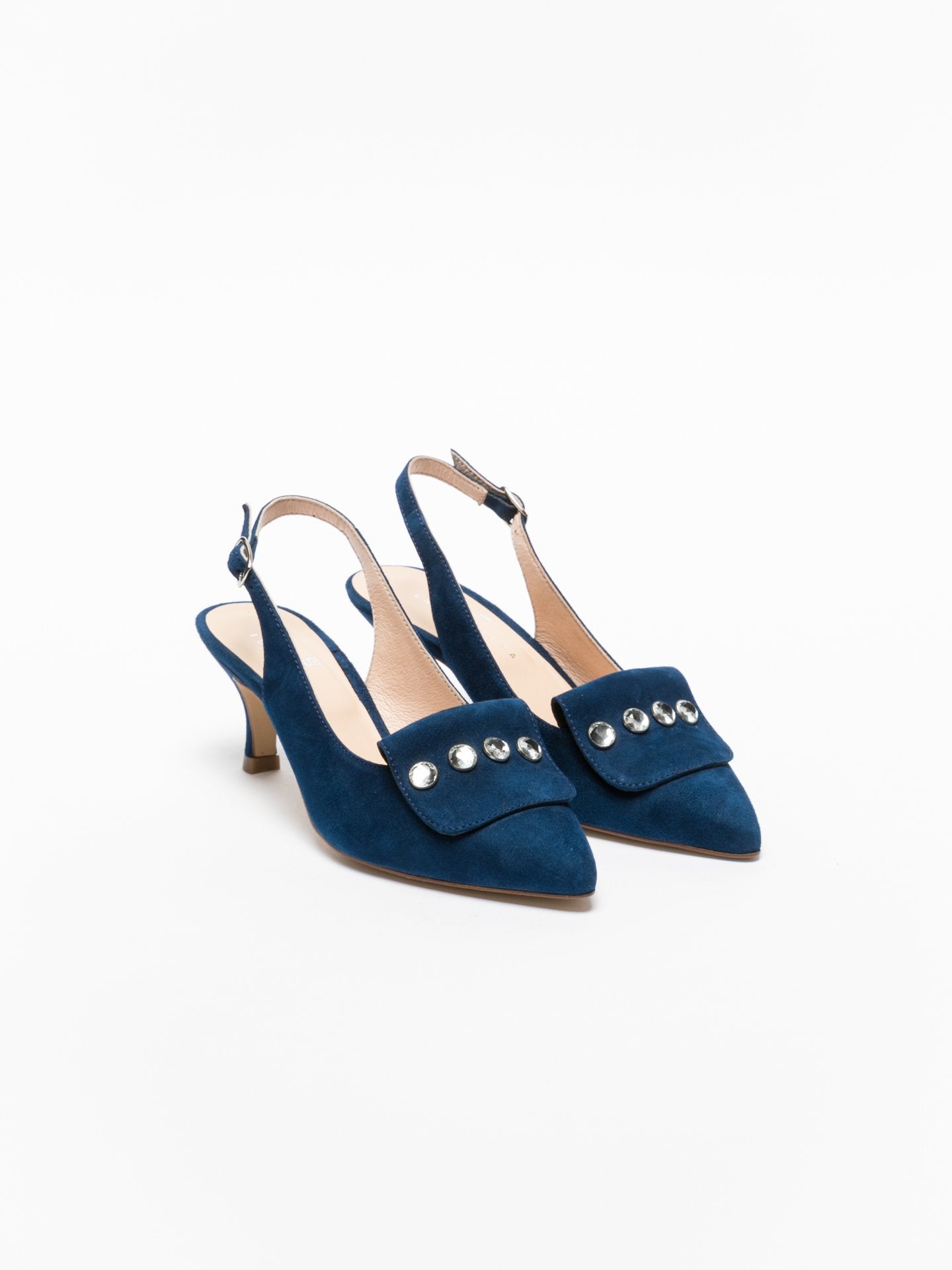 Sofia Costa Blue Ankle Strap Shoes